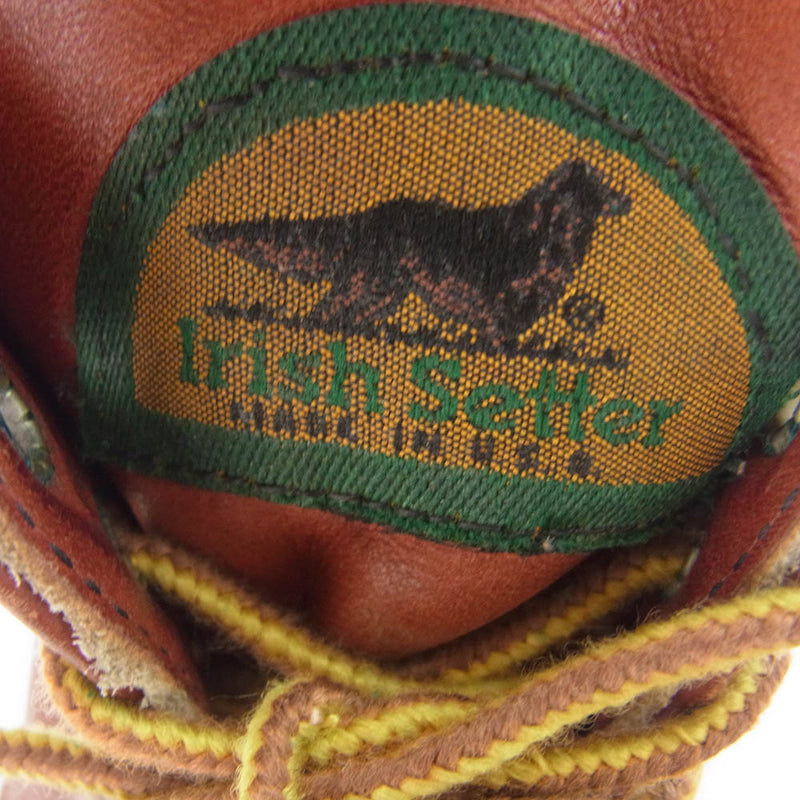 RED WING レッドウィング 8166 Irish Setter アイリッシュセッター 90s 半円犬タグ プレーントゥ ワーク ブーツ ブラウン系 US6.5【中古】