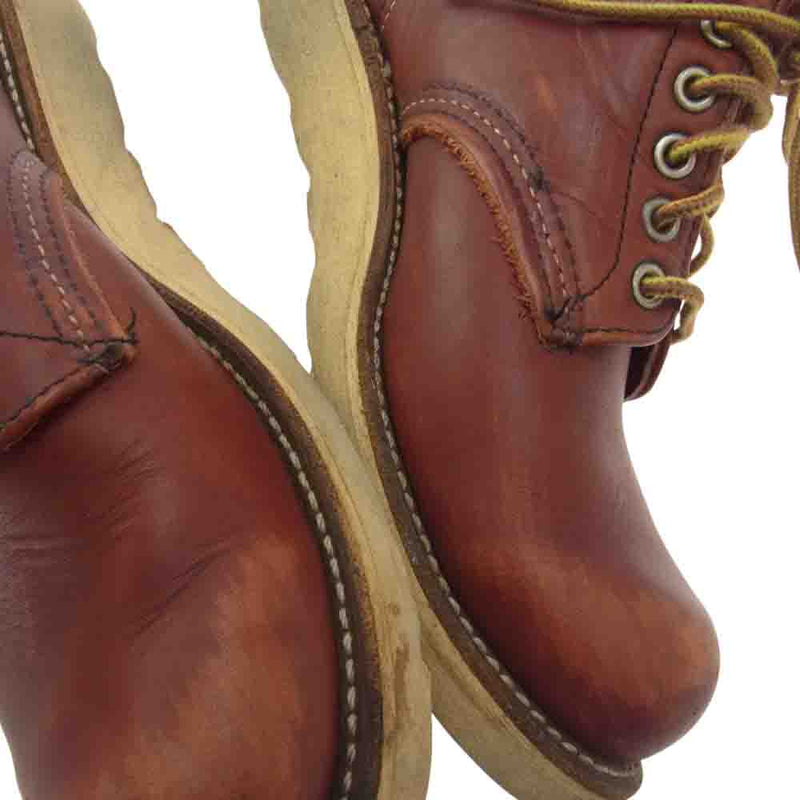 RED WING レッドウィング 8166 Irish Setter アイリッシュセッター 90s 半円犬タグ プレーントゥ ワーク ブーツ ブラウン系 US6.5【中古】