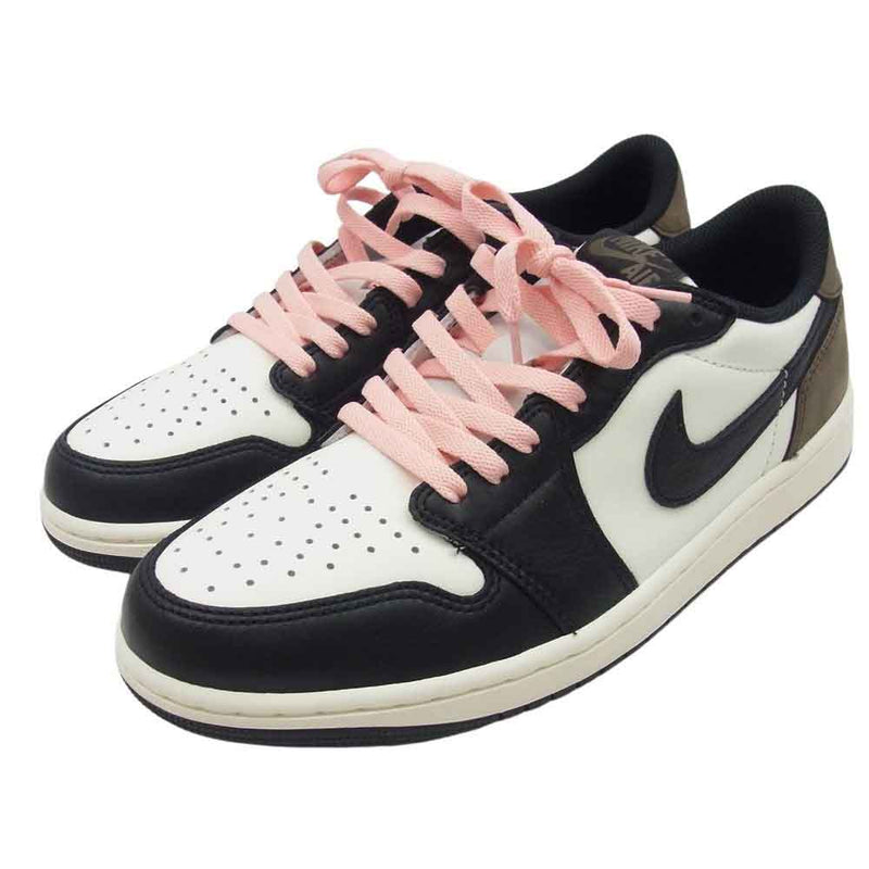 NIKE ナイキ 24AW CZ0790-102 Air Jordan 1 Retro Low OG Mocha エアジョーダン1 レトロ ロー OG モカ ローカット スニーカー ホワイト系 ブラック系【極上美品】【中古】