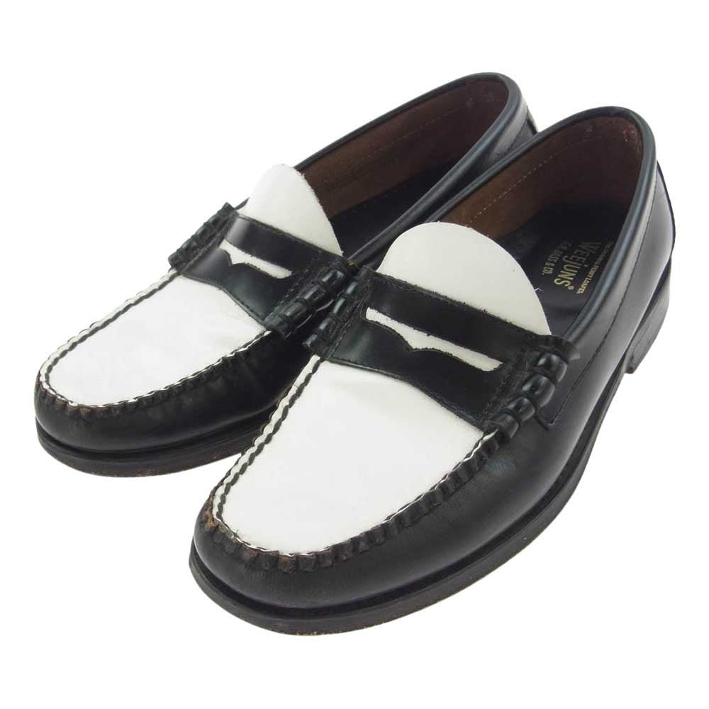 G.H.BASS & COMPANY ジーエイチバス BA11010H 001 LARSON レザー コイン ロール ペニー ローファー ブラック系 US7【中古】