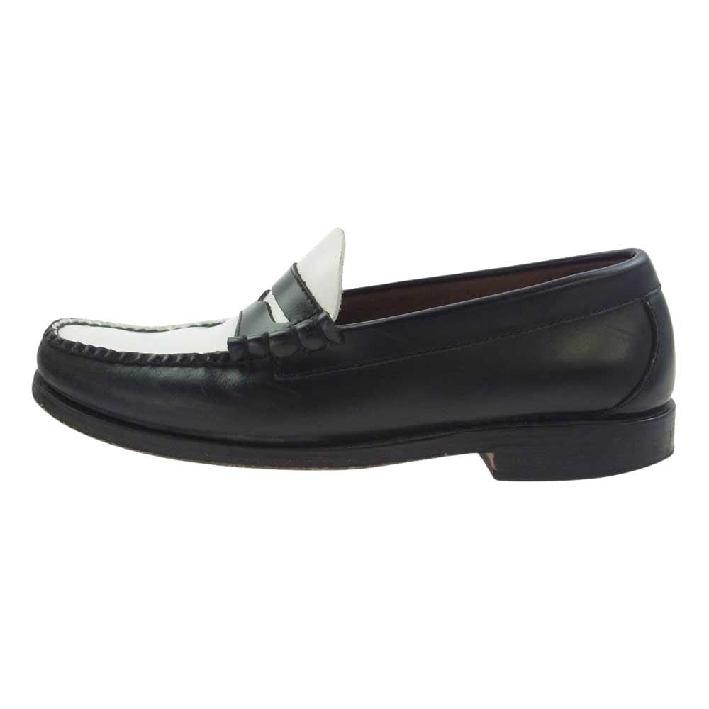 G.H.BASS & COMPANY ジーエイチバス BA11010H 001 LARSON レザー コイン ロール ペニー ローファー ブラック系 US7【中古】
