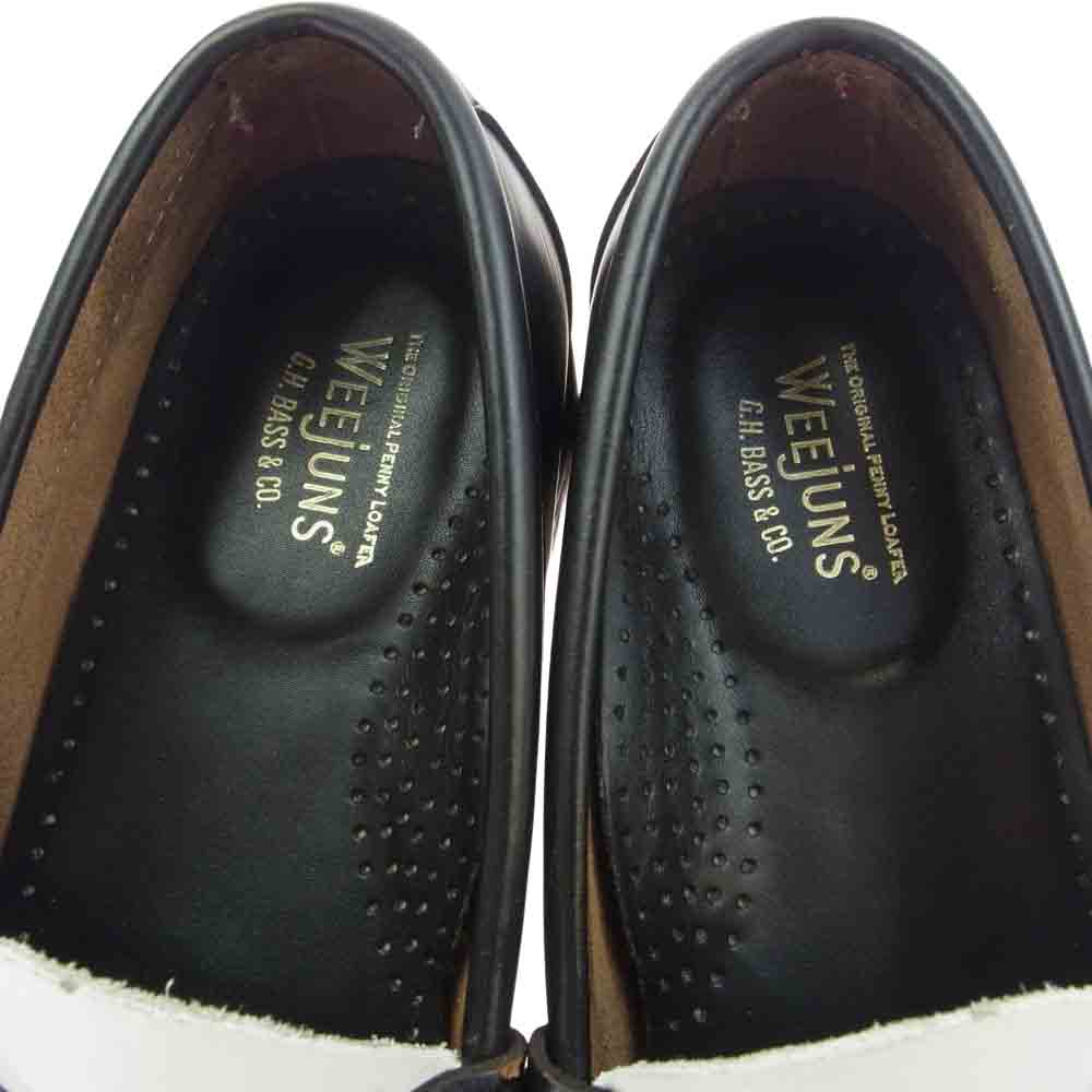 G.H.BASS & COMPANY ジーエイチバス BA11010H 001 LARSON レザー コイン ロール ペニー ローファー ブラック系 US7【中古】