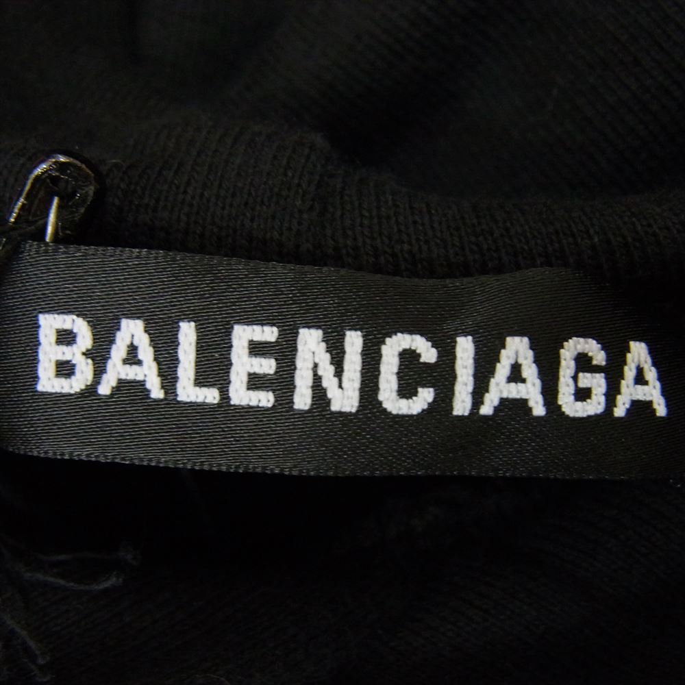 BALENCIAGA バレンシアガ 20AW 600583 THV83 WFP プリント プルオーバー パーカー フーディー ブラック系 XS【美品】【中古】