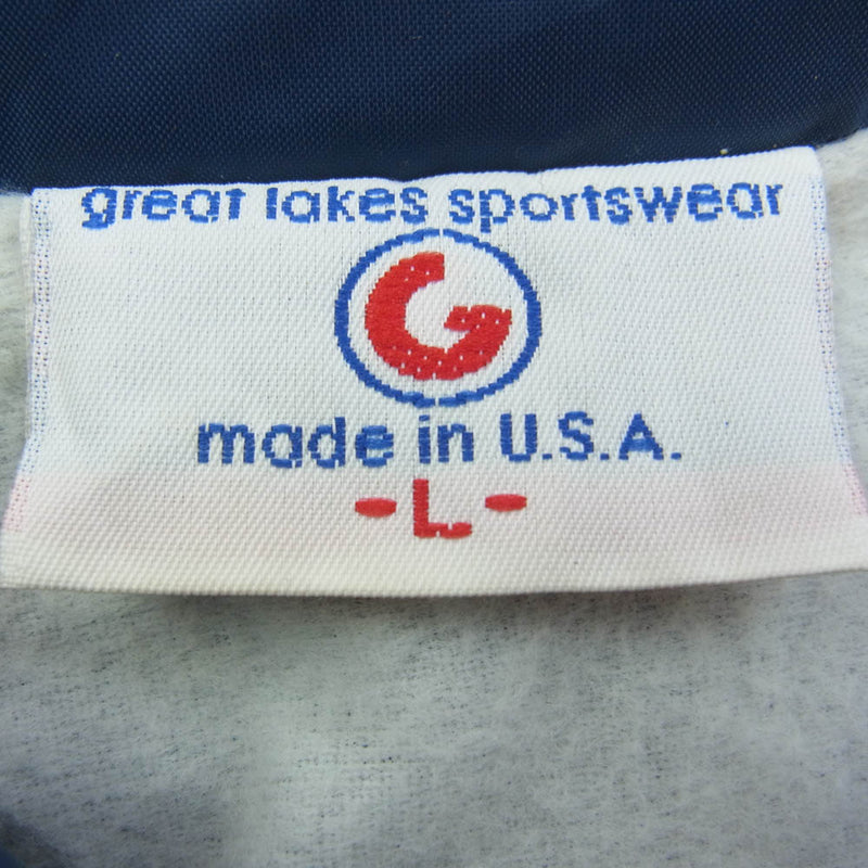 ヴィンテージ USA製 great lakes sportswear ナイロン コーチ ジャケット ネイビー系 L【中古】