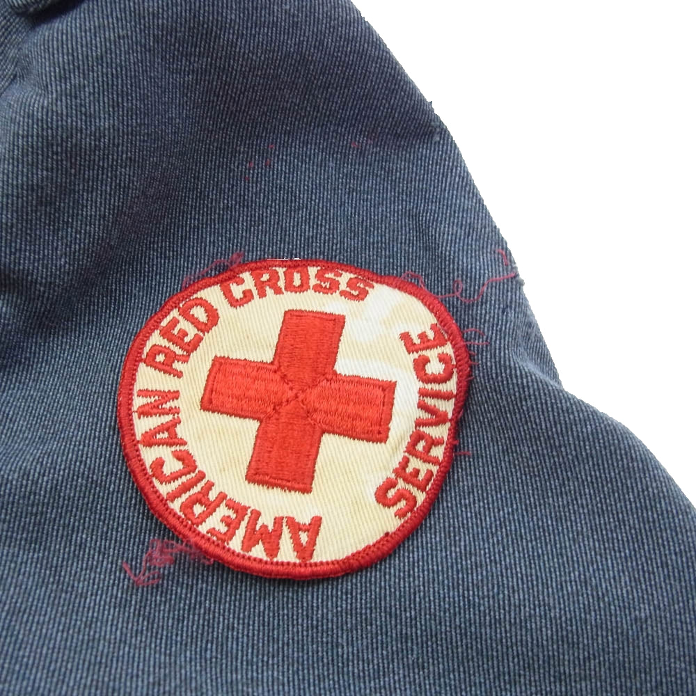 アバクロンビー&フィッチ ヴィンテージ 20s 30s 黒タグ ダブル ロング コート RED CROSS SERVICE グレー系【中古】