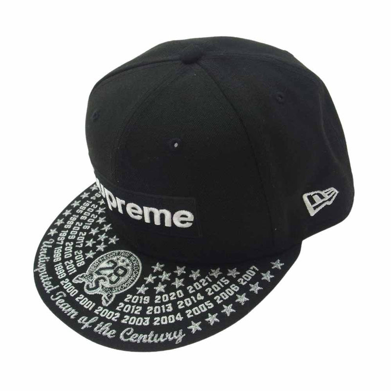 Supreme シュプリーム 21AW × NEW ERA Undisputed Box Logo Fitted ニューエラ BOX ロゴ ベースボールキャップ ブラック系【美品】【中古】