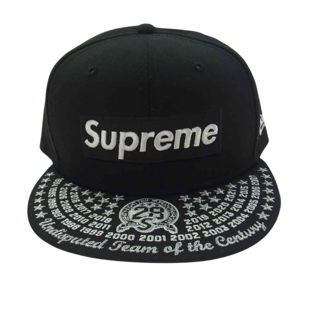 Supreme シュプリーム 21AW × NEW ERA Undisputed Box Logo Fitted ニューエラ BOX ロゴ ベースボールキャップ ブラック系【美品】【中古】