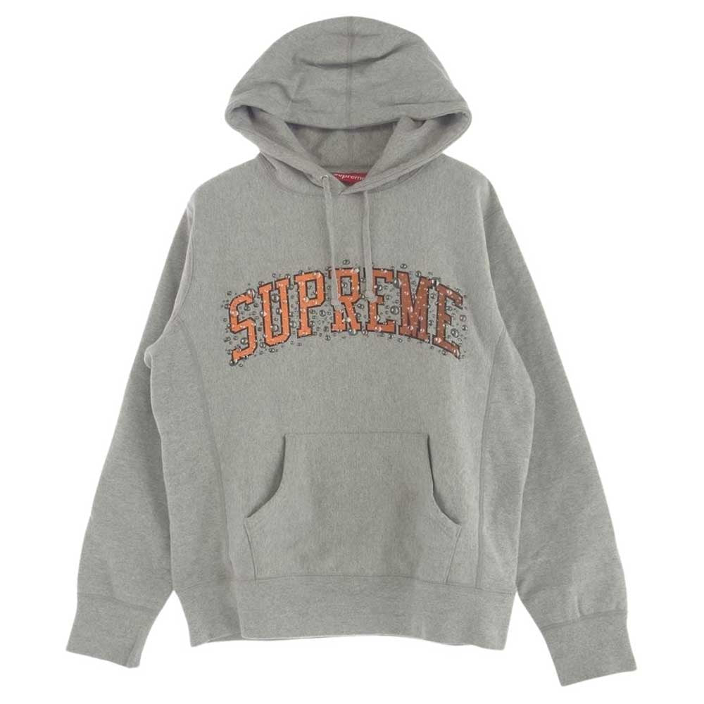 Supreme シュプリーム 18AW Water Arc Hooded Sweatshirt  ウォーター アーチロゴ スウェット パーカー ヘザーグレー グレー系 S【中古】