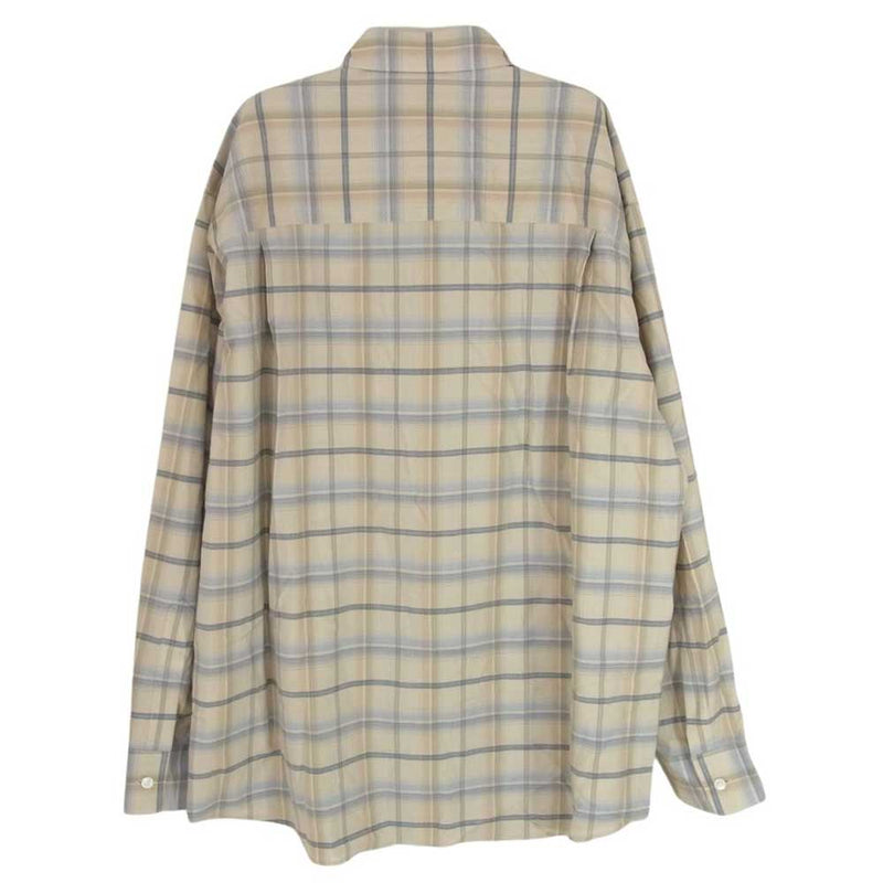 AURALEE オーラリー 24SS A24SS01LC SUPER LIGHT WOOL CHECK SHIRT ウール チェック シャツ 長袖 シャツ 3【極上美品】【中古】