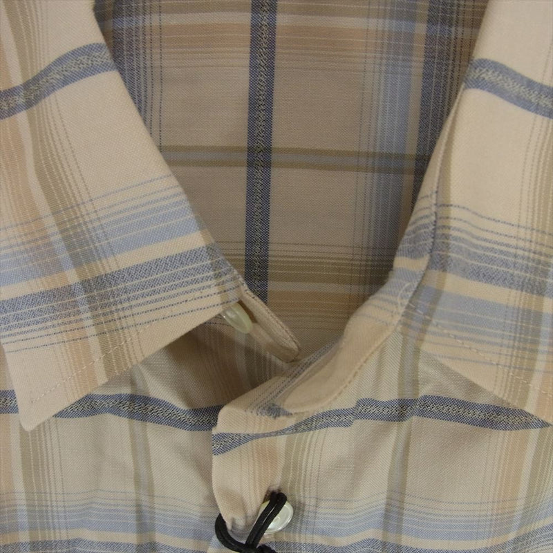 AURALEE オーラリー 24SS A24SS01LC SUPER LIGHT WOOL CHECK SHIRT ウール チェック シャツ 長袖 シャツ 3【極上美品】【中古】