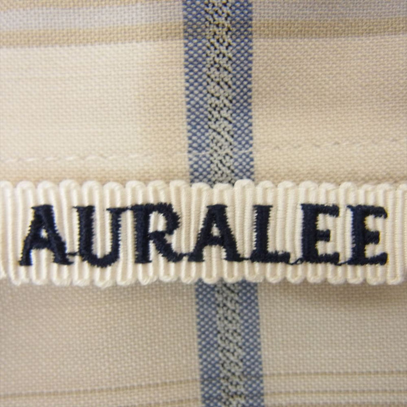 AURALEE オーラリー 24SS A24SS01LC SUPER LIGHT WOOL CHECK SHIRT ウール チェック シャツ 長袖 シャツ 3【極上美品】【中古】