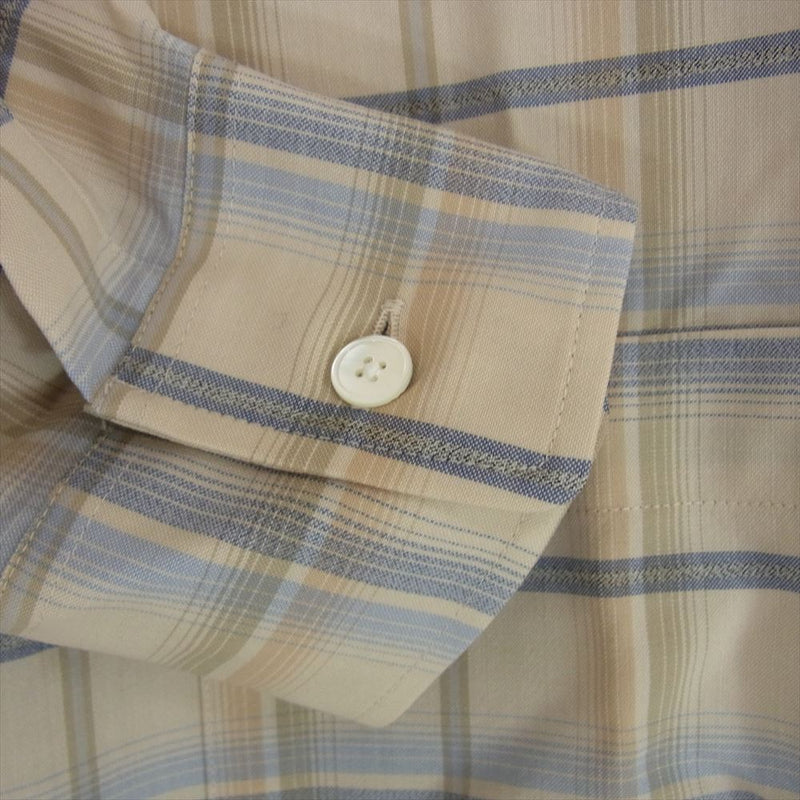 AURALEE オーラリー 24SS A24SS01LC SUPER LIGHT WOOL CHECK SHIRT ウール チェック シャツ 長袖 シャツ 3【極上美品】【中古】