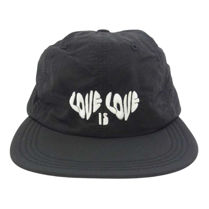 ガーベッジ SOFT BRIM 6 PANEL CAP  LOVE ソフトブリム 6パネル キャップ ブラック ブラック系【極上美品】【中古】