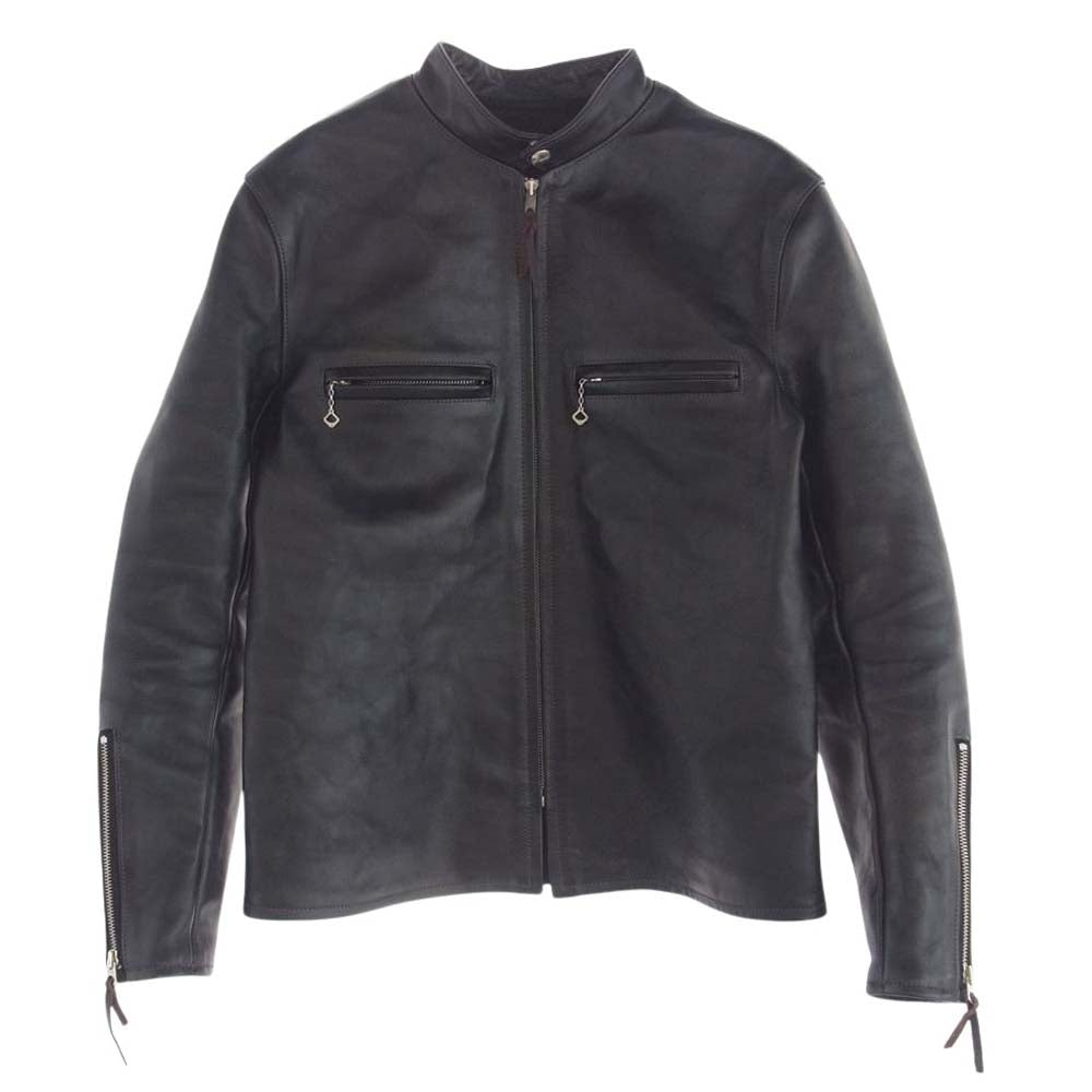 The REAL McCOY'S ザリアルマッコイズ J-100 BUCO ブコ J-100 SINGLE RIDERS JACKET ホースハイド シングル ライダース ジャケット ブラック系 38【中古】