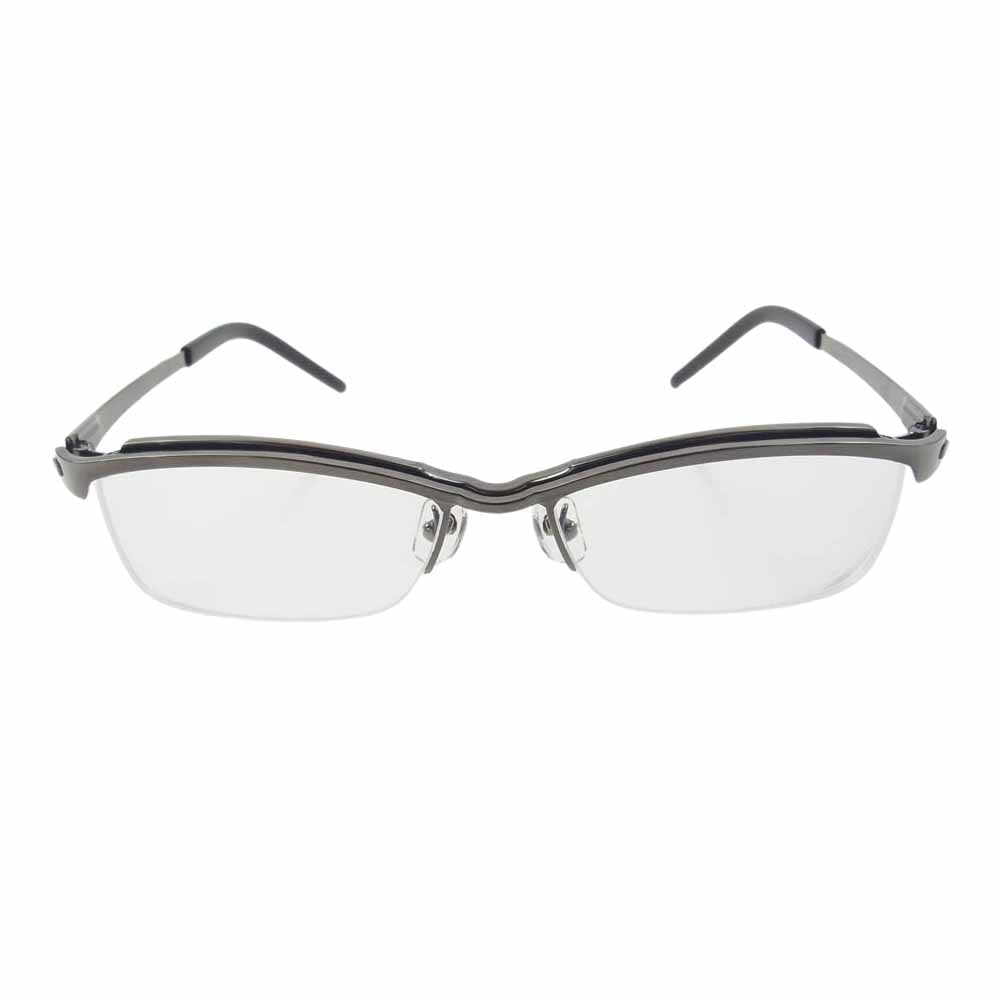 フォーナインズ S-380T TITANIUM メタルブロウ メガネ 度入り フレーム：ブラック 55□17 141【美品】【中古】