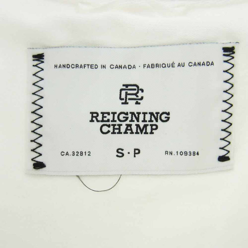 REIGNING CHAMP レイニングチャンプ 3641 MIDWEIGHT JERSEY ジャージーコットン クルーネックリブ 半袖 Tシャツ カットソー ホワイト系 S【中古】