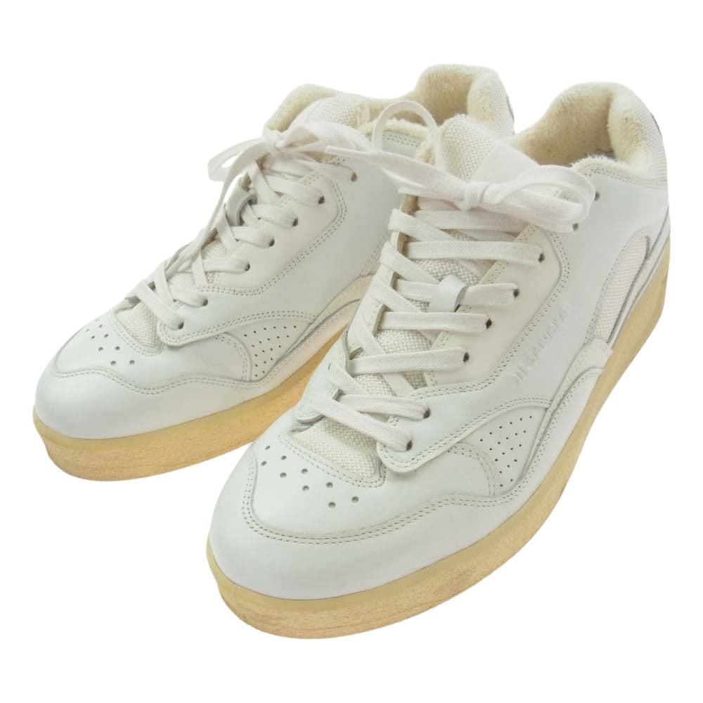 JIL SANDER ジルサンダー BASKET LO SNEAKER バスケット ローカット スニーカー ホワイト系 40【中古】