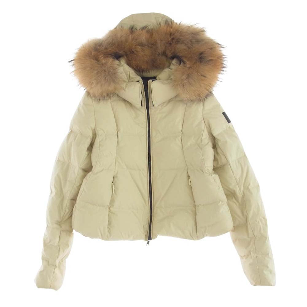 TATRAS タトラス 21AW LTA21A4866-D AVECI アヴェーチー  キルティング ナイロン ファーフード付き ショート ダウンジャケット アイボリー系 01【中古】