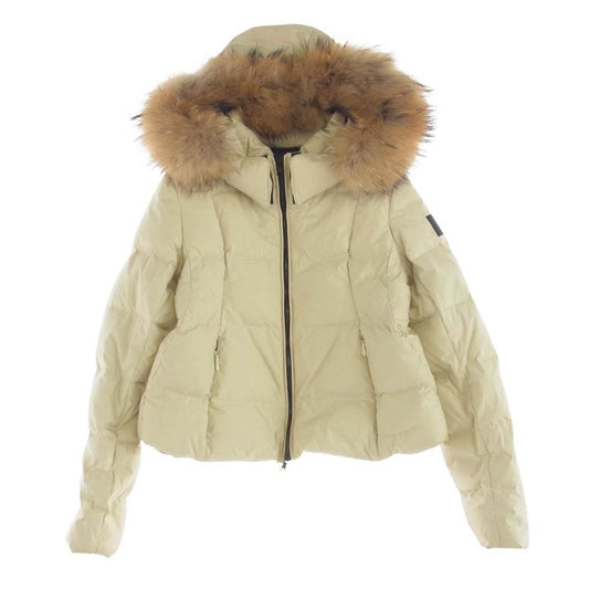 TATRAS タトラス 21AW LTA21A4866-D AVECI アヴェーチー  キルティング ナイロン ファーフード付き ショート ダウンジャケット アイボリー系 01【中古】