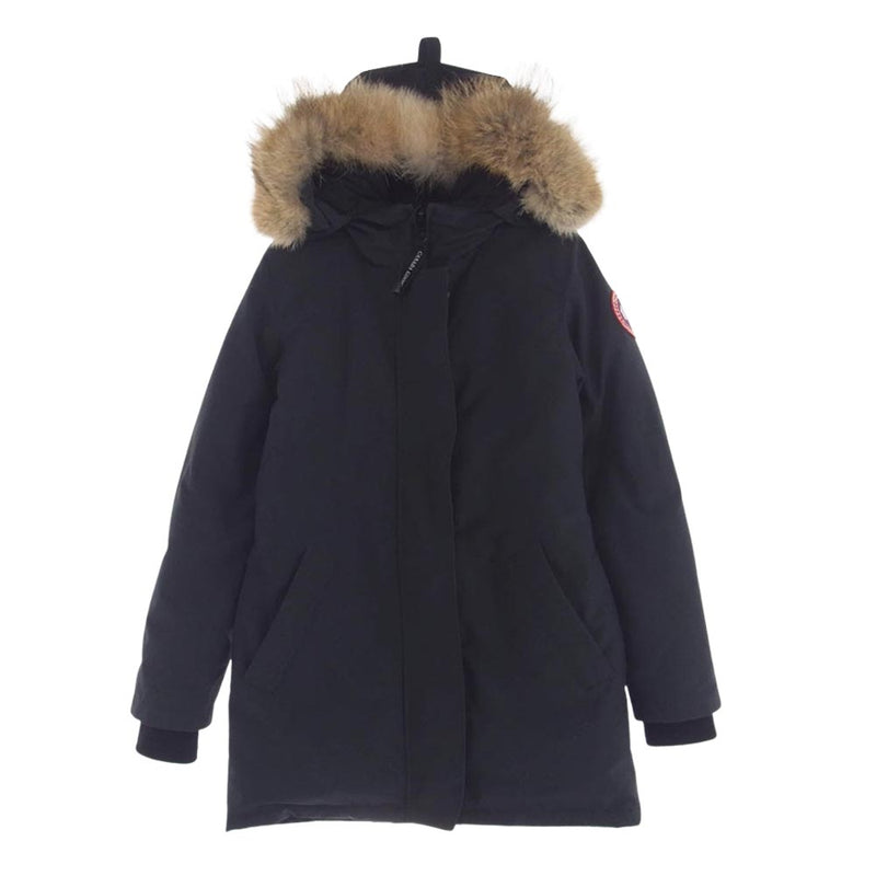 CANADA GOOSE カナダグース 3037LA サザビーリーグタグ 国内正規品 victoria parka ヴィクトリアパーカー ダウンジャケット ネイビー系 XS【中古】