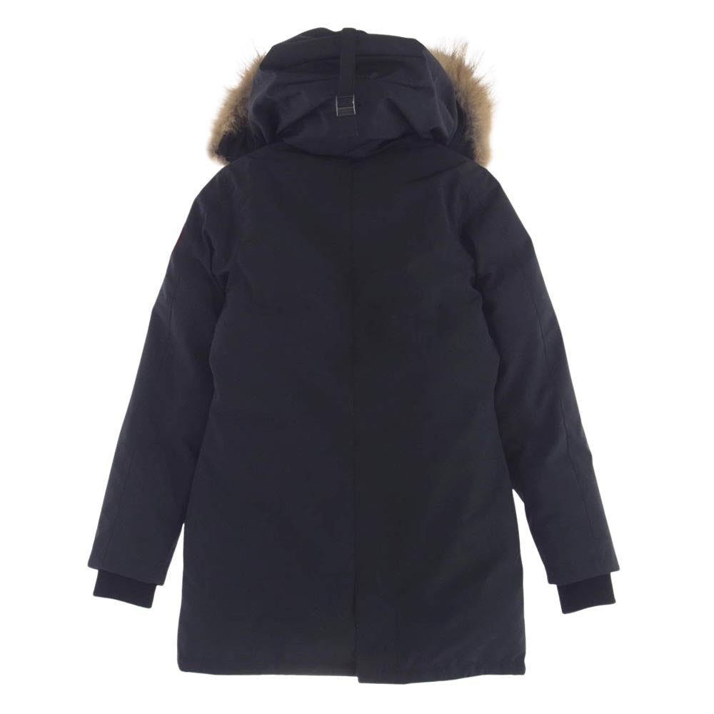 CANADA GOOSE カナダグース 3037LA サザビーリーグタグ 国内正規品 victoria parka ヴィクトリアパーカー ダウンジャケット ネイビー系 XS【中古】