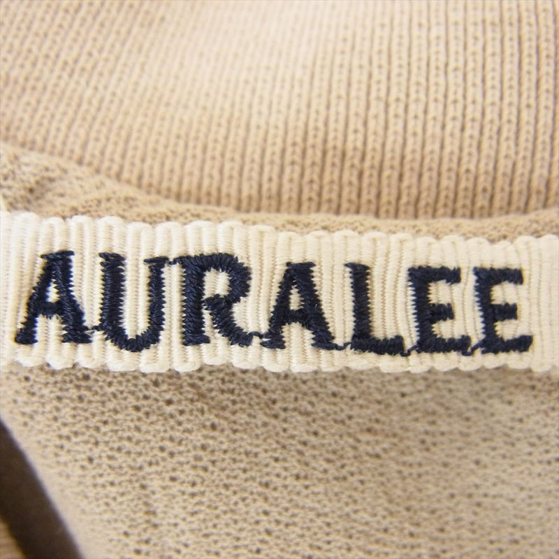 AURALEE オーラリー 20SS A20SP02KN HARD TWIST AMUNZEN DOUBLE CLOTH POLO ハードツイスト ダブルクロス 半袖 ポロシャツ ベージュ系 3【中古】