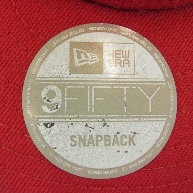 F.C.R.B. エフシーアールビー FCRB-150053 NEW ERA FIFTY CAP ニューエラ ロゴ刺繍 ベースボール キャップ 帽子 レッド系【中古】