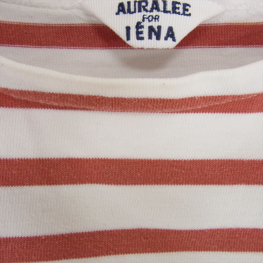 AURALEE オーラリー 21SS A21SB06IE IENA 別注 バスクシャツ ボーダー カットソー 長袖 Tシャツ プルオーバー レッド系 5【中古】