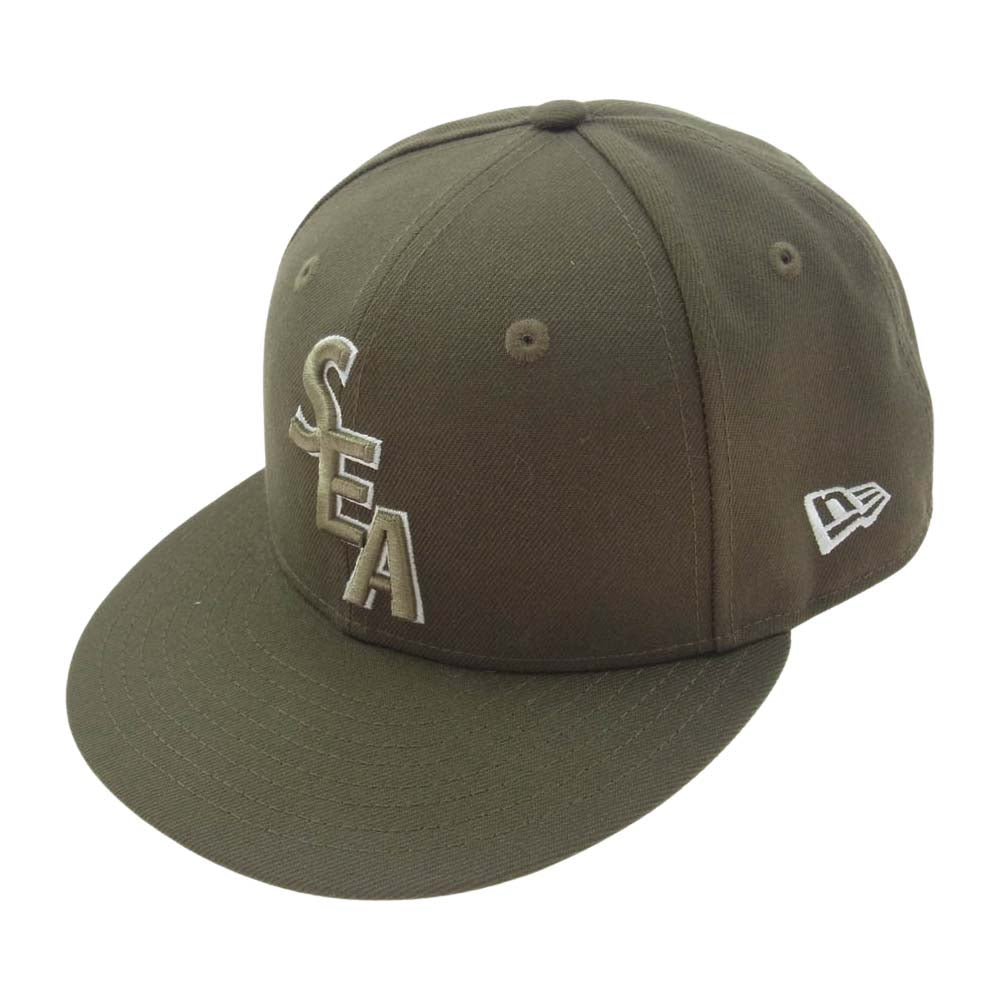 WIND AND SEA ウィンダンシー NEW ERA FIFTY CAP ニューエラ ロゴ刺繍 ベースボール キャップ 帽子 ブラウン系 59.6cm【中古】