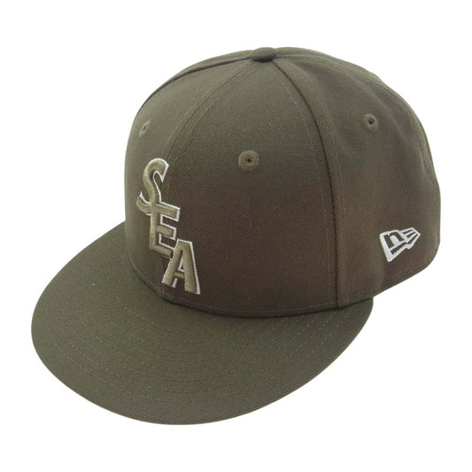 WIND AND SEA ウィンダンシー NEW ERA FIFTY CAP ニューエラ ロゴ刺繍 ベースボール キャップ 帽子 ブラウン系 59.6cm【中古】