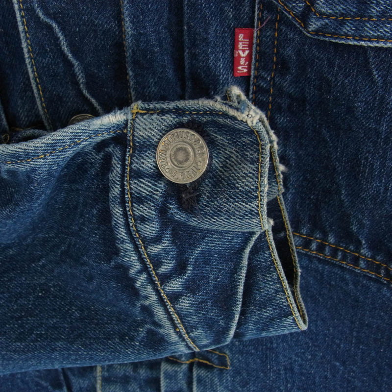 Levi's リーバイス 70501 90s 1st 復刻 USA製 BIGE ボタン裏555 バレンシア工場 アメリカ製 ビッグイー ファースト デニムジャケット 36【中古】