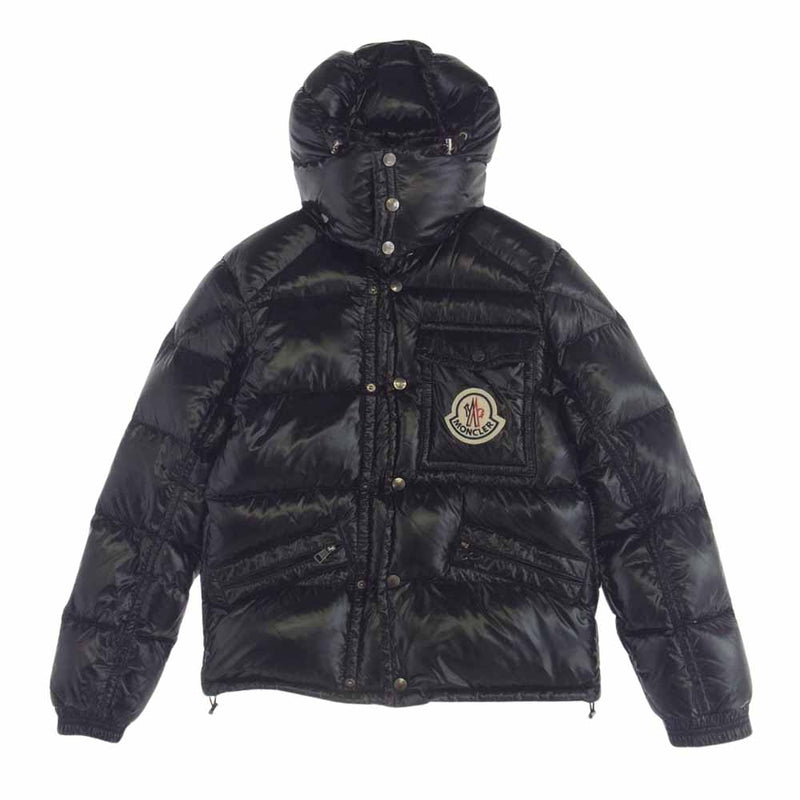 MONCLER モンクレール 41303 60 68950 国内正規品 スプレンダーズ＆カンパニータグ K2 シャイニー ナイロン キルティング フーデッド ダウンジャケット ブラック系  0 【中古】