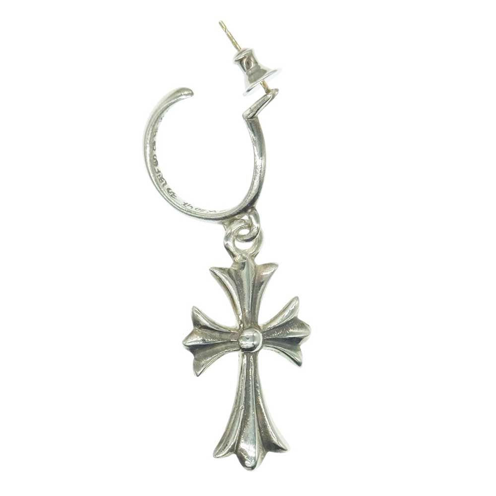 CHROME HEARTS クロムハーツ（原本無） TINY CH CROSS タイニー CHクロス フープ ピアス シルバー系【中古】