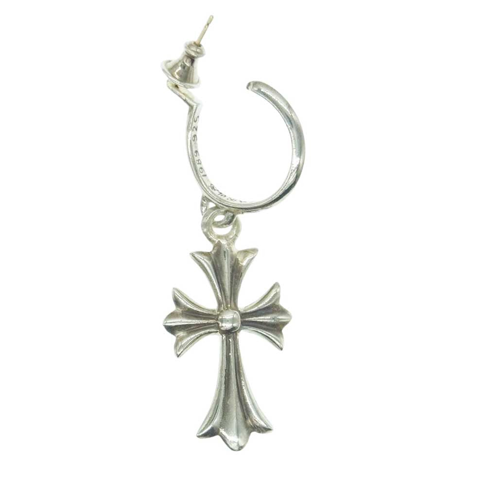 CHROME HEARTS クロムハーツ（原本無） TINY CH CROSS タイニー CHクロス フープ ピアス シルバー系【中古】