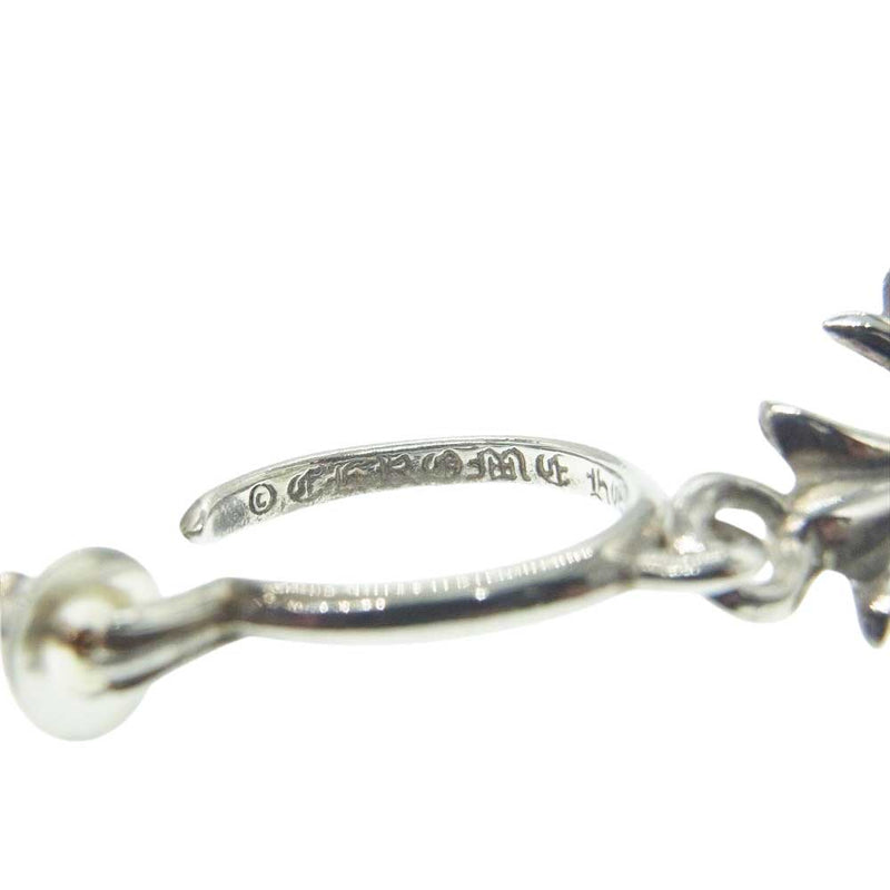 CHROME HEARTS クロムハーツ（原本無） TINY CH CROSS タイニー CHクロス フープ ピアス シルバー系【中古】