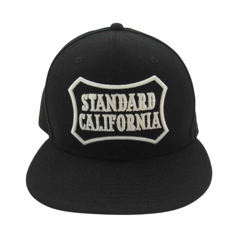 STANDARD CALIFORNIA スタンダードカリフォルニア × NEWERA Logo Cap ニューエラ ロゴ刺繍 6パネル キャップ ブラック系 58.7cm【中古】