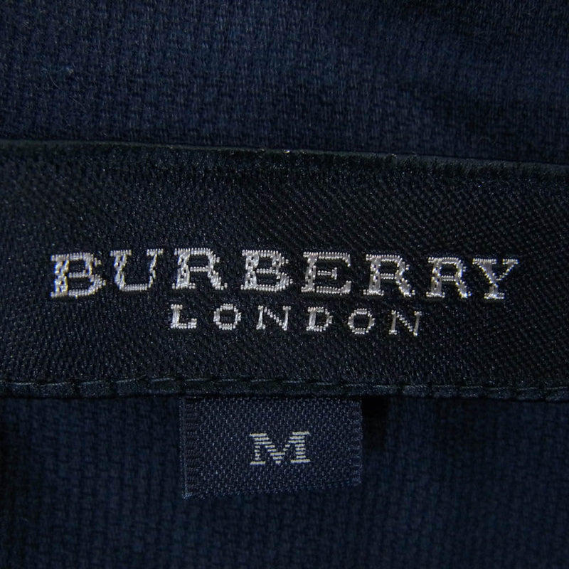 BURBERRY LONDON バーバリー ロンドン コットン 長袖 シャツ チェック 切替 ネイビー系 M【中古】