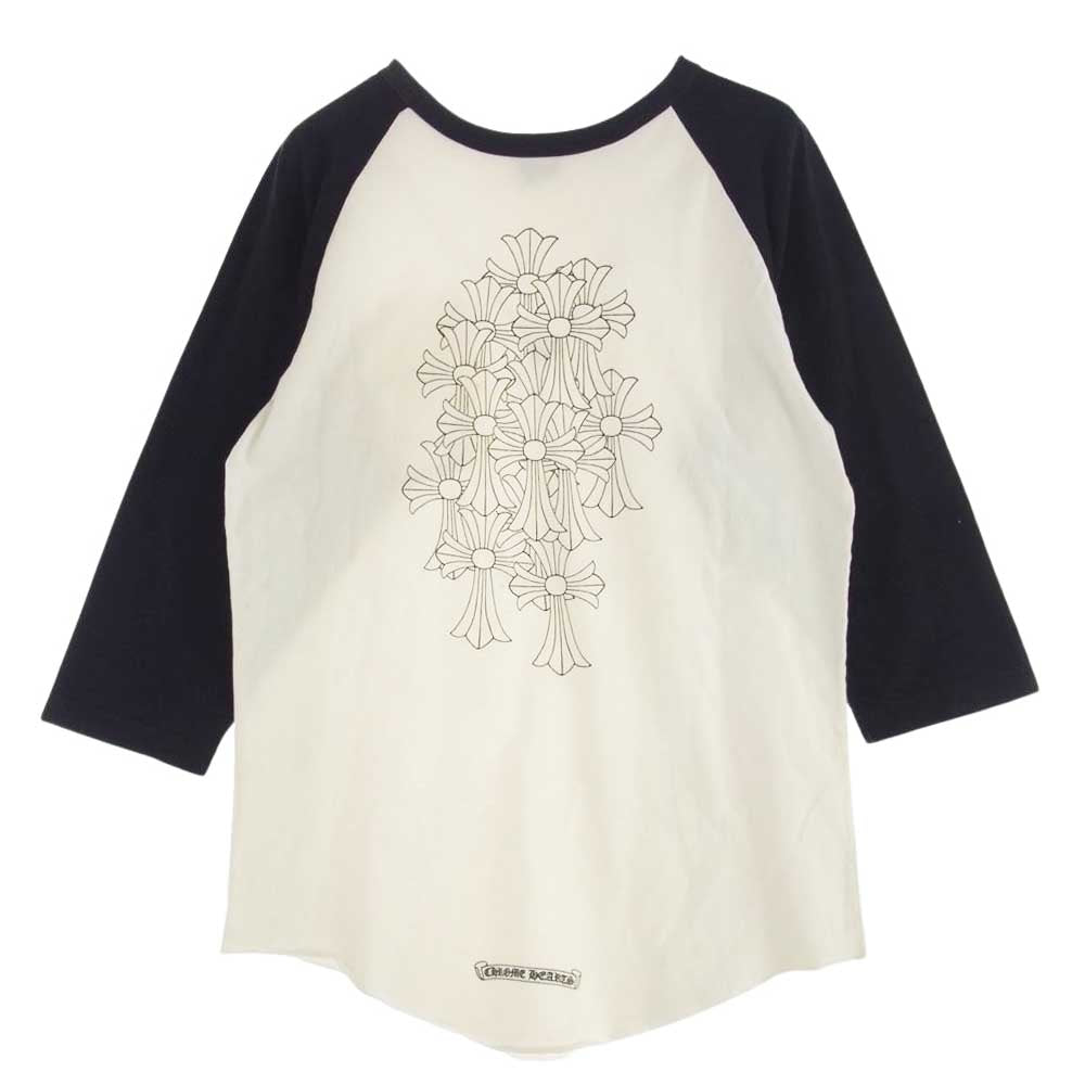 CHROME HEARTS クロムハーツ（原本無） セメタリークロス ラグラン 七分袖 Tシャツ ホワイト系 M【中古】