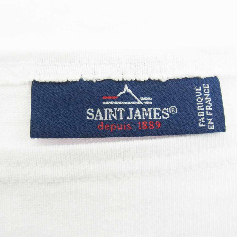 SAINT JAMES セントジェームス コットン 長袖 Tシャツ カットソー ホワイト系 M【中古】