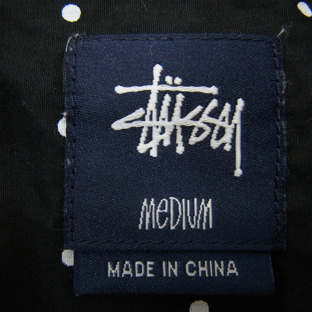 STUSSY ステューシー DOT ドット 水玉 半袖 シャツ ブラック系 M【中古】