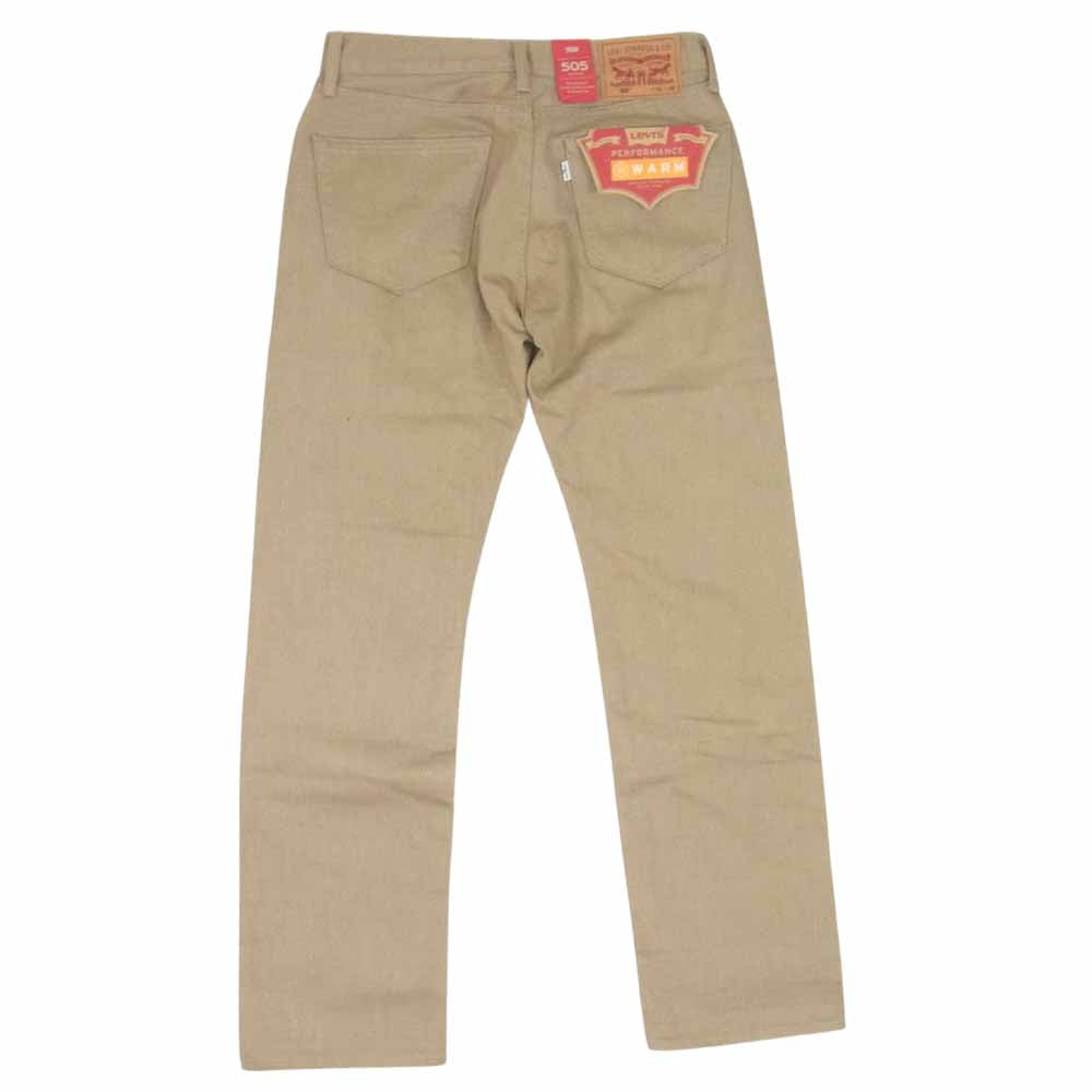 Levi's リーバイス 505 WARM JEANS レギュラ ーフィット ストレート ジーンズ 裏地 フリース ブラウン系 31【極上美品】【中古】
