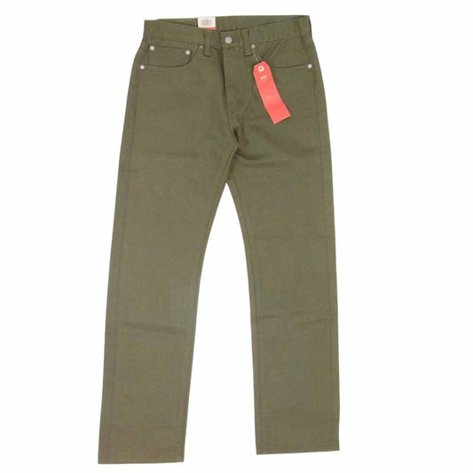 Levi's リーバイス 505 WARM JEANS レギュラ ーフィット ストレート ジーンズ 裏地 フリース カーキ系 31【極上美品】【中古】