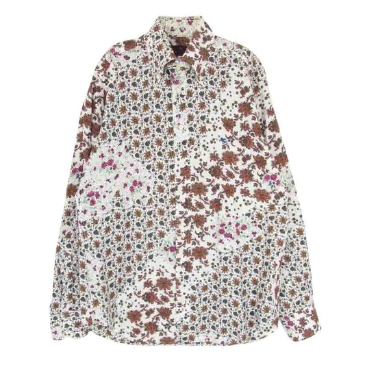 ETRO エトロ イタリア製 コットン 花柄 総柄 ボタニカル ボタンダウン 長袖 シャツ マルチカラー系 サイズ表記無【中古】