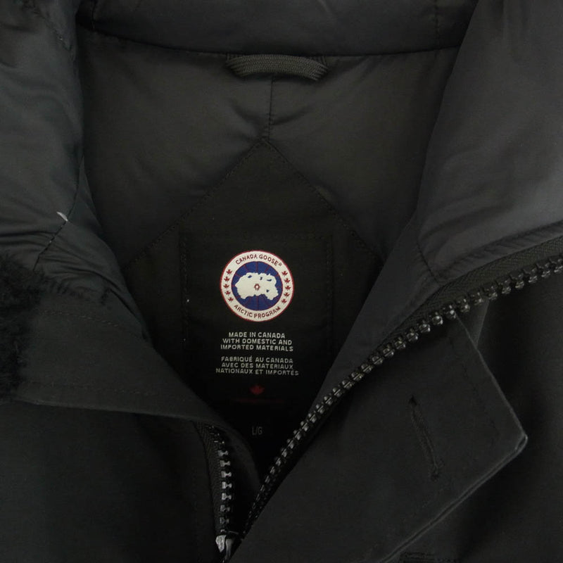 CANADA GOOSE カナダグース 3438JM JASPER PARKA ジャスパー パーカー ファーフード付き ダウンジャケット ブラック系 L【中古】