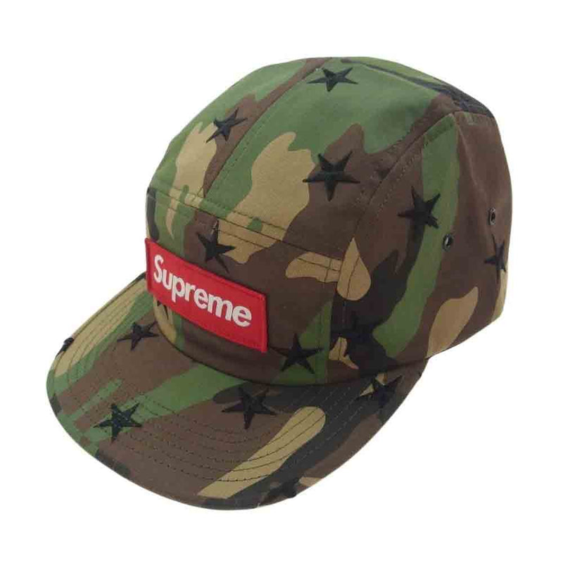 Supreme シュプリーム 13AW Stars Camp Cap ボックスロゴ スター キャンプキャップ ウッドランドカモ 星柄【中古】