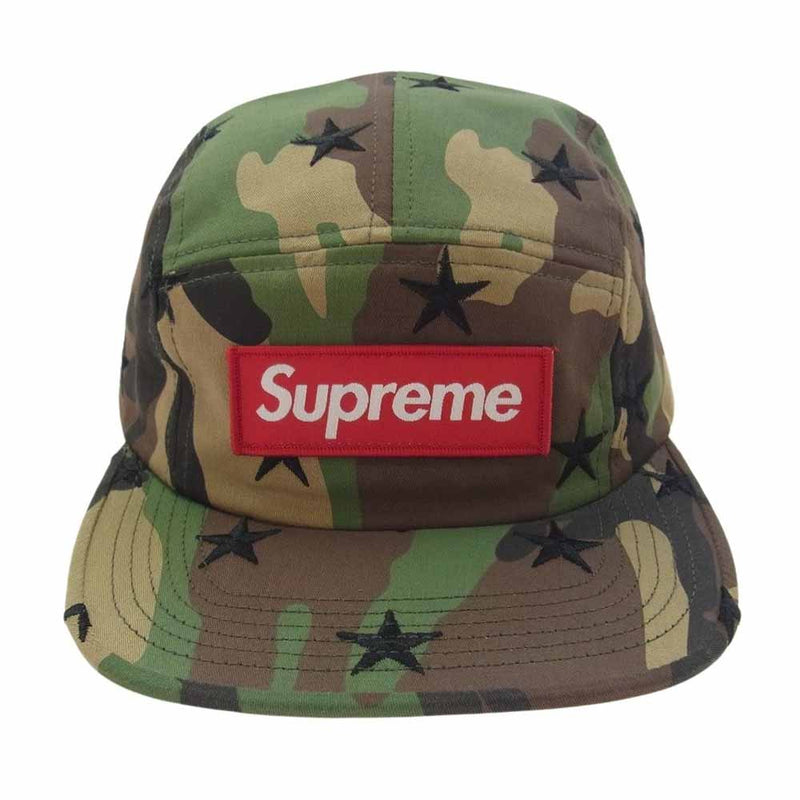 Supreme シュプリーム 13AW Stars Camp Cap ボックスロゴ スター キャンプキャップ ウッドランドカモ 星柄【中古】