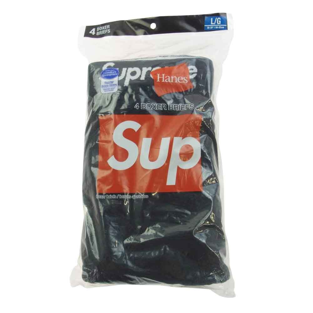 Supreme シュプリーム 17SS × HANES ヘインズ 4 BOXER BRIEFS ボクサーパンツ 未開封 ブラック系 L【新古品】【未使用】【中古】