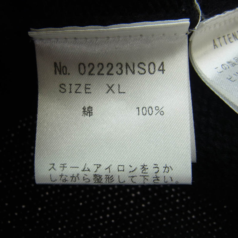 HYSTERIC GLAMOUR ヒステリックグラマー 22AW 02223NS04 STILL CRAZY 編込 セーター ガール プリント コットン ニット ブラック系 XL【中古】