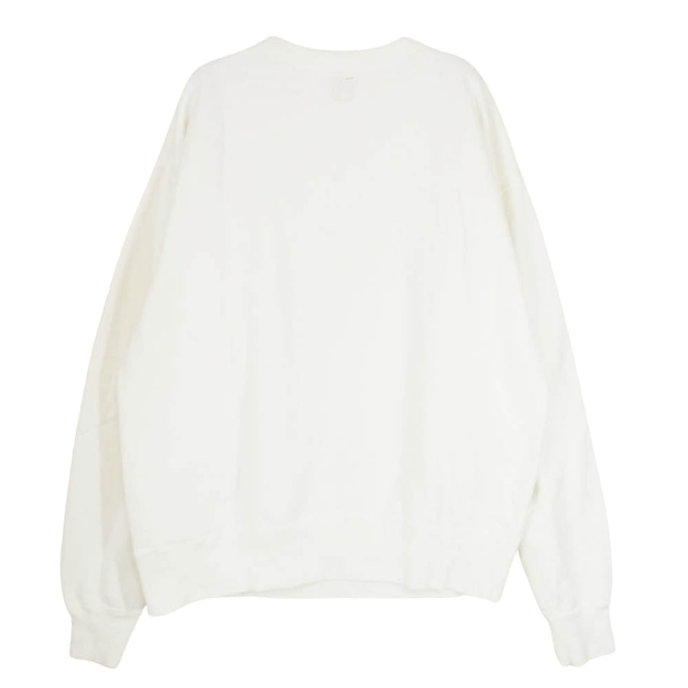 HUMAN MADE ヒューマンメイド 22AW WHITE TIGER TSURIAMI SWEATSHIRT ホワイトタイガー 吊り編み プリント クルーネック 長袖 スウェット ホワイト系 XL【中古】
