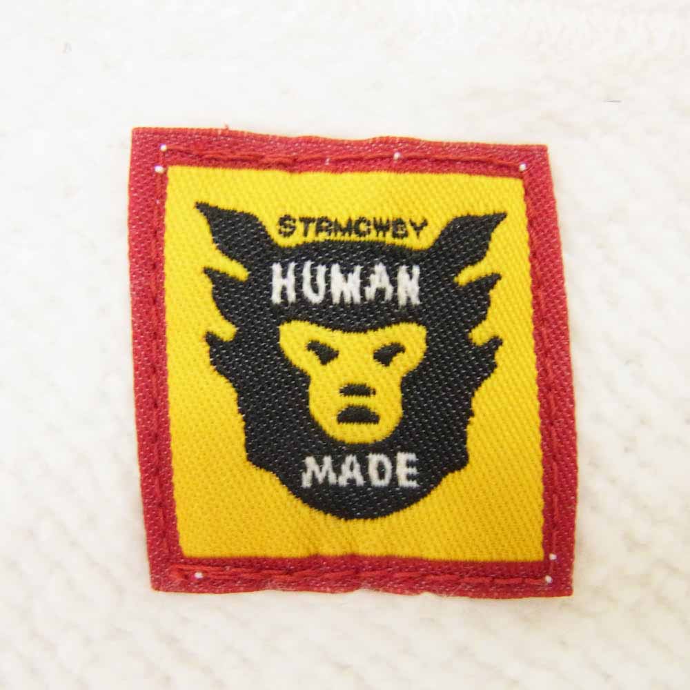 HUMAN MADE ヒューマンメイド 22AW WHITE TIGER TSURIAMI SWEATSHIRT ホワイトタイガー 吊り編み プリント クルーネック 長袖 スウェット ホワイト系 XL【中古】